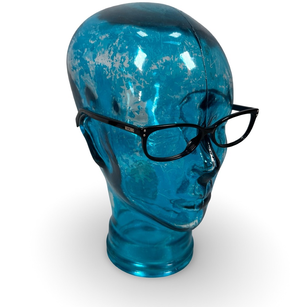 Moschino MOS536 807 Black Cat‎ Eye Optical Eyeglass Frames 52-15-145 Gold Logo